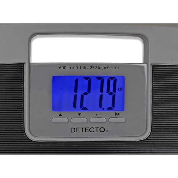 Detecto Low Profile Digital Healthcare Scale, 600 lb x 0.1 lb Online now