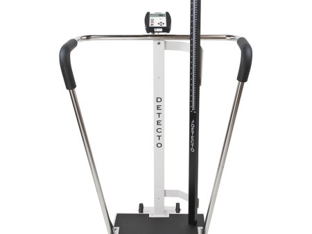 Detecto Digital Platform Bariatric Scale with Mechanical Height Rod Fashion