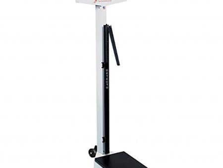 Detecto Eye-Level Physician Scale with Height Rod and Wheels - White, 200 kg x 100 g For Discount