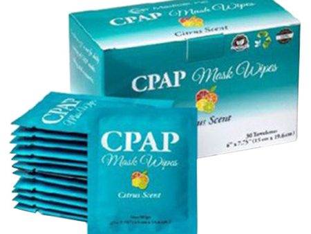 3B Medical Individually Packed Citrus Scent CPAP Mask Wipes - 30 Count Supply