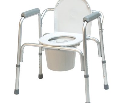 Graham Field Lumex 3-in-1 Aluminum Commode with Removable Back Bar, 4 Each Per Case For Sale