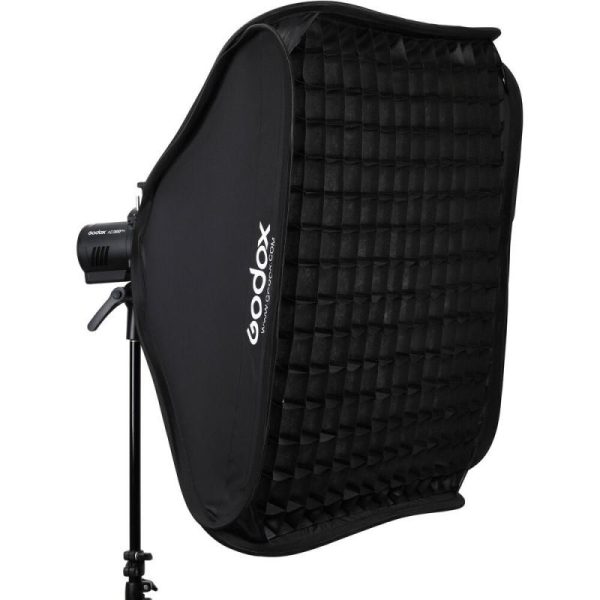 Godox S2 Speedlite Bracket with Softbox, Grid & Carrying Bag Kit (23.6 x 23.6 )  SGGV6060 Fashion