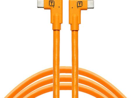 Tether Tools TetherPro Dual Right-Angle USB-C Cable (15 , High-Visibility Orange) Online