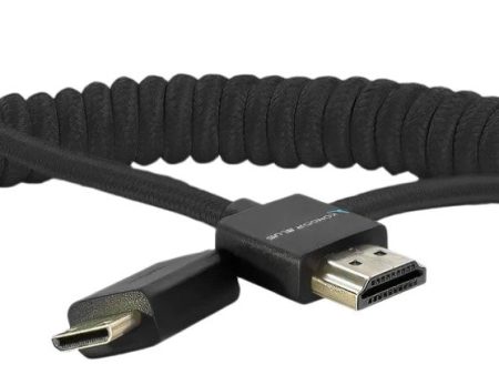 Kondor Blue Coiled Mini-HDMI to HDMI Cable (12 to 24 , Black) For Cheap