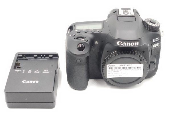 USED Canon EOS 80D DSLR Camera Body (Black) Fashion