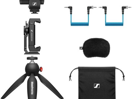 Sennheiser MKE 200 Mobile Kit Ultracompact Camera-Mount Directional Microphone with Smartphone Recording Bundle Supply