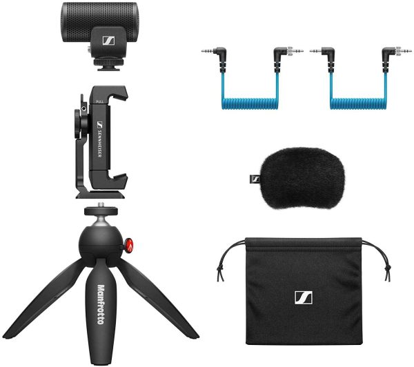 Sennheiser MKE 200 Mobile Kit Ultracompact Camera-Mount Directional Microphone with Smartphone Recording Bundle Supply