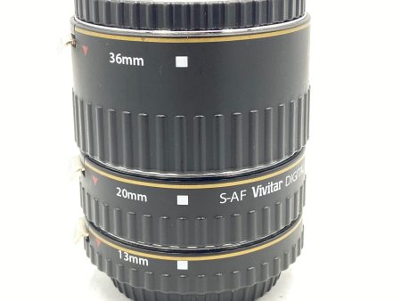 USED Vivitar Extension Tubes (13mm, 20mm, 36mm) for Minolta AF Sony A Fashion