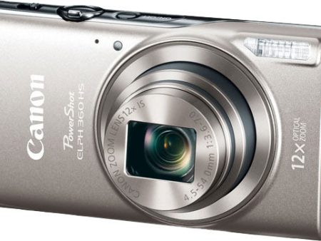 Canon PowerShot ELPH 360 HS Digital Camera (Silver) Hot on Sale