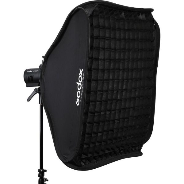 Godox S2 Speedlite Bracket with Softbox, Grid & Carrying Bag Kit (31.5 x 31.5 ) Online