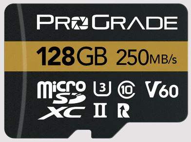 ProGrade Digital 128GB UHS-II microSDXC Memory Card with SD Adapter Supply