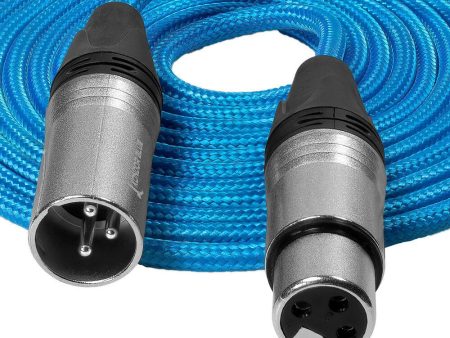 Kondor Blue 3-Pin XLR Male to 3-Pin XLR Female Audio Cable (10 ) Discount