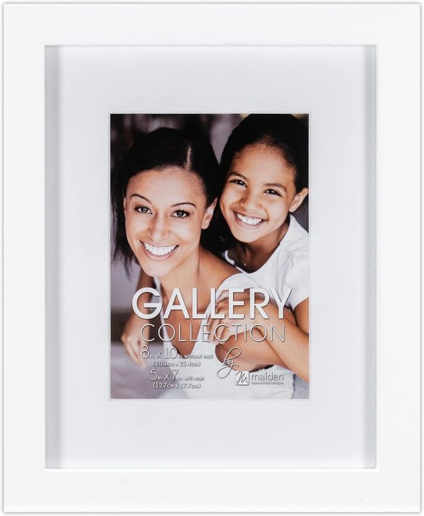 Malden 1166-75 5x7 8x10 Gallery White Frame Discount