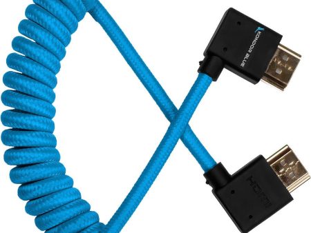 Kondor Blue Coiled Right-Angle High-Speed HDMI Cable (Kondor Blue, 12 to 24 ) Online Hot Sale