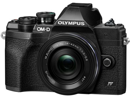 Olympus OM-D E-M10 Mark IV Camera with 14-42mm EZ Lens Kit (Black) For Sale