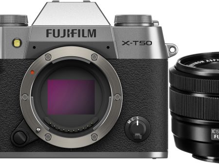 Fujifilm X-T50 Mirrorless Camera with 15-45mm f 3.5-5.6 Lens (Silver) Fashion