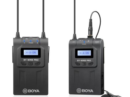 BOYA by-WM8 Pro-K1 UHF Dual-Channel Wire Wireless Microphone System with One Receiver and One Transmitter For Discount