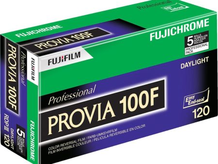 FUJIFILM Fujichrome Provia 100F Professional RDP-III Color Transparency Film (120 Roll Film, 5 Pack) For Discount