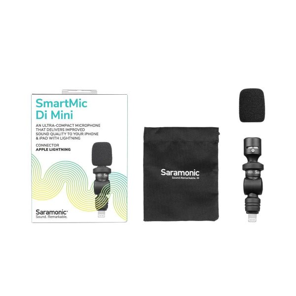 Saramonic SmartMic Di Mini Ultracompact Omnidirectional Condenser Microphone for Lightning iOS Mobile Devices For Sale