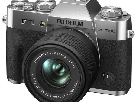 Fujifilm X-T30 II Mirrorless Camera Body with XC 15-45mm Lens Kit (Silver) Online Sale