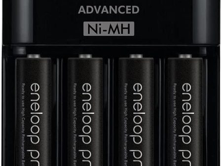 Panasonic eneloop Pro Rechargeable AA Ni-MH Batteries with Charger (2550mAh, 4-Pack) Online Sale