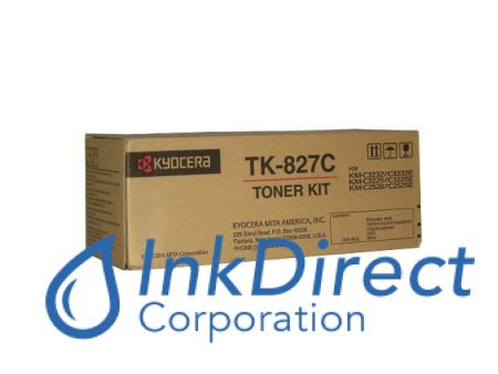 Genuine Kyocera Mita 1T02FZCUS0  TK-827C TK827C Toner Cartridge Cyan on Sale