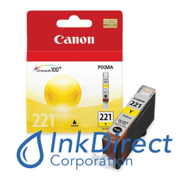 Genuine Canon  2949B001AA  CLI-221Y Ink Jet Cartridge Yellow For Discount