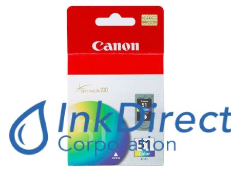 Genuine Canon  0618B001AA  CL-51 High Yield Ink Jet Cartridge Tri-Color For Discount